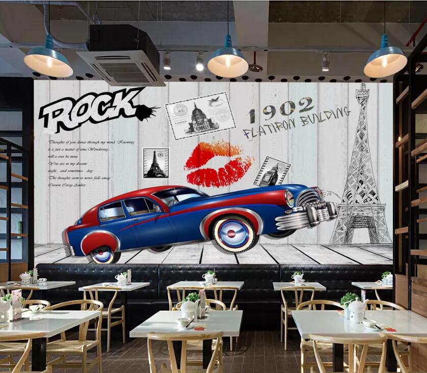 3D Stamp Car WC2489 Wall Murals