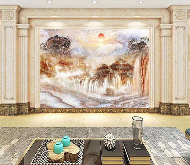 3D Mountain River Scenery WC17 Wall Murals Wallpaper AJ Wallpaper 2 