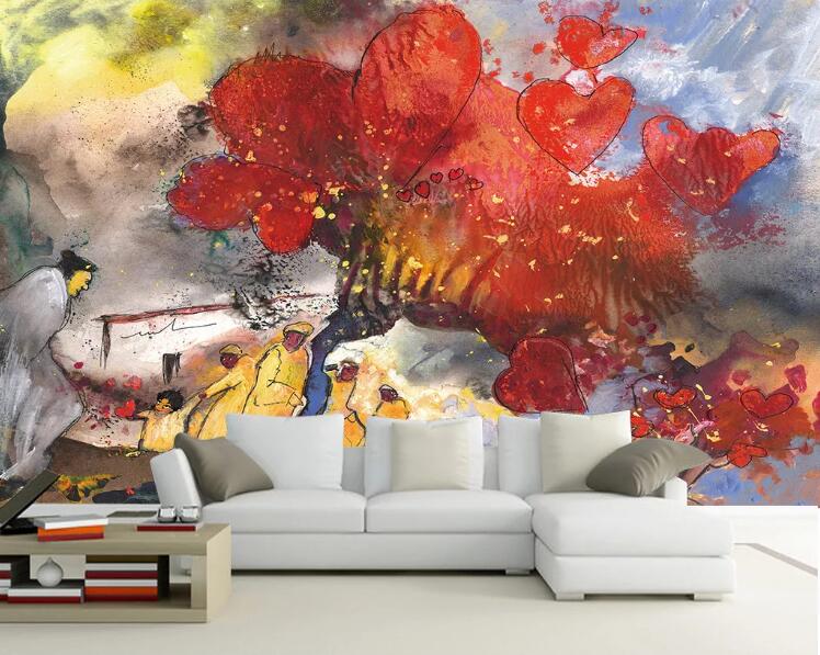 3D Abstract Love WC2444 Wall Murals