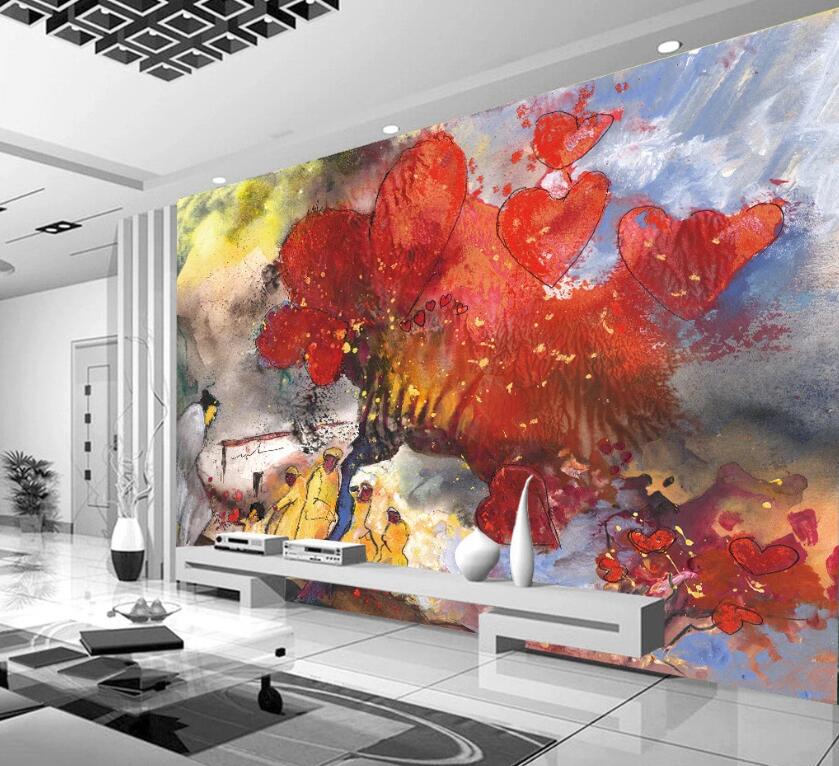 3D Abstract Love WC2444 Wall Murals