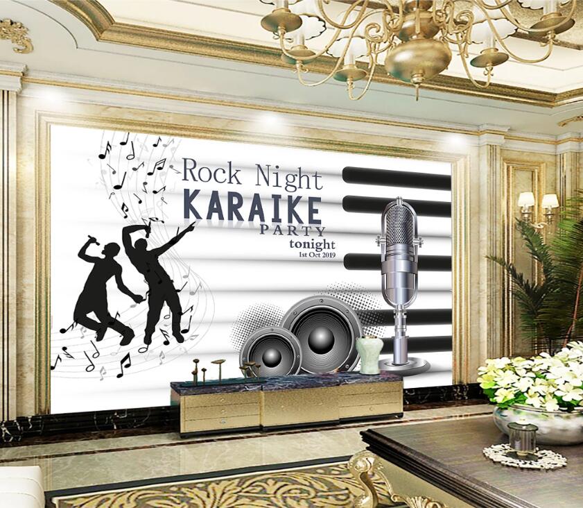 3D Microphone Note WC2428 Wall Murals