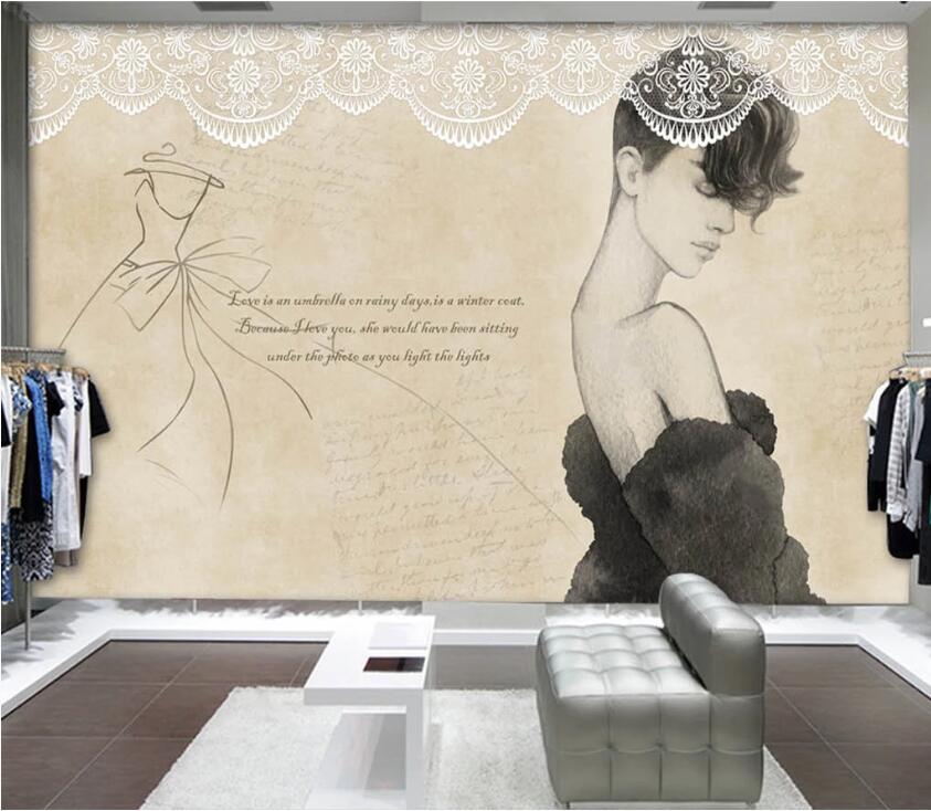 3D Fashion Lady WC32 Wall Murals Wallpaper AJ Wallpaper 2 