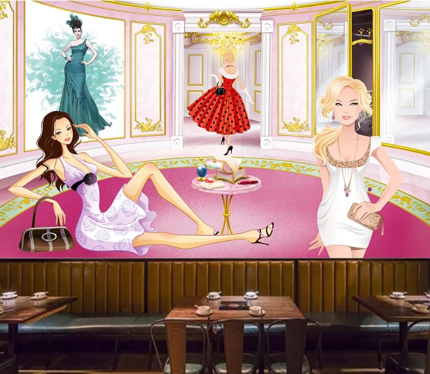 3D Fashion Lady WC26 Wall Murals Wallpaper AJ Wallpaper 2 