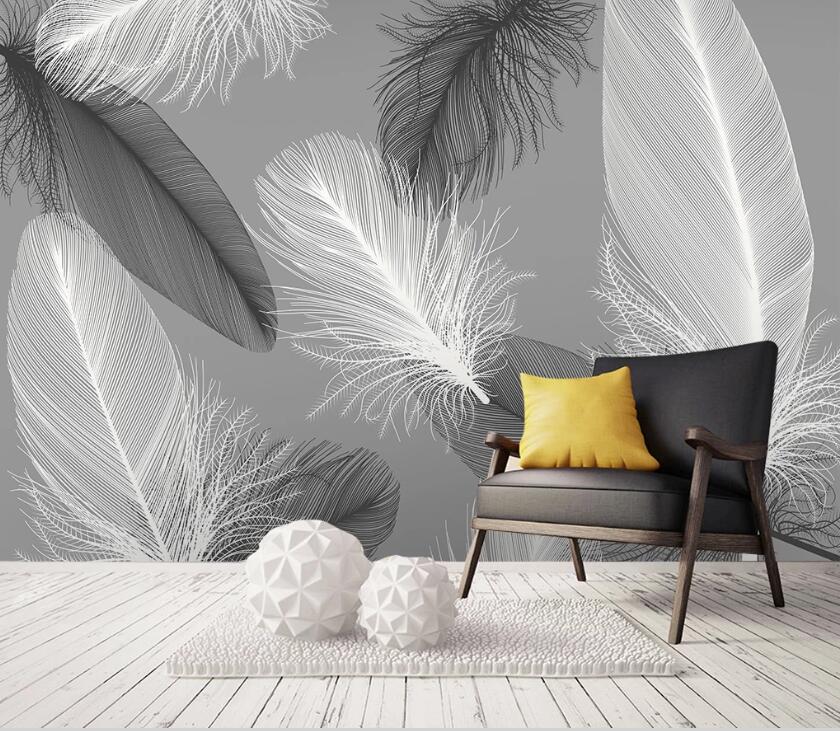3D Modern Feather WC13 Wall Murals Wallpaper AJ Wallpaper 2 