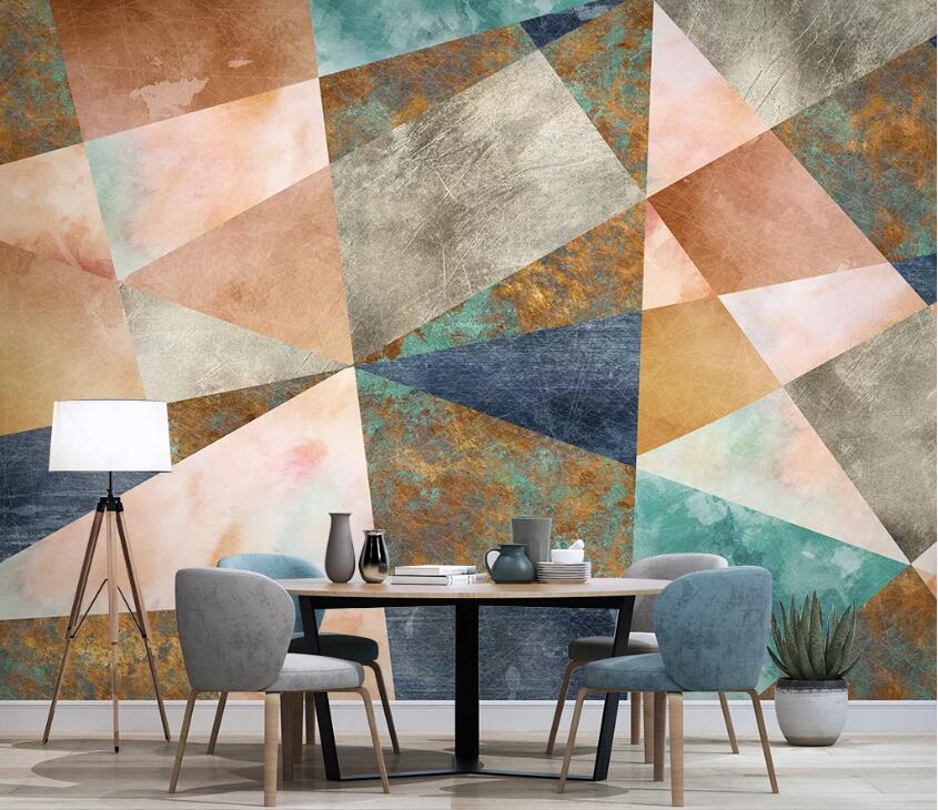 3D Color Geometry WC60 Wall Murals Wallpaper AJ Wallpaper 2 