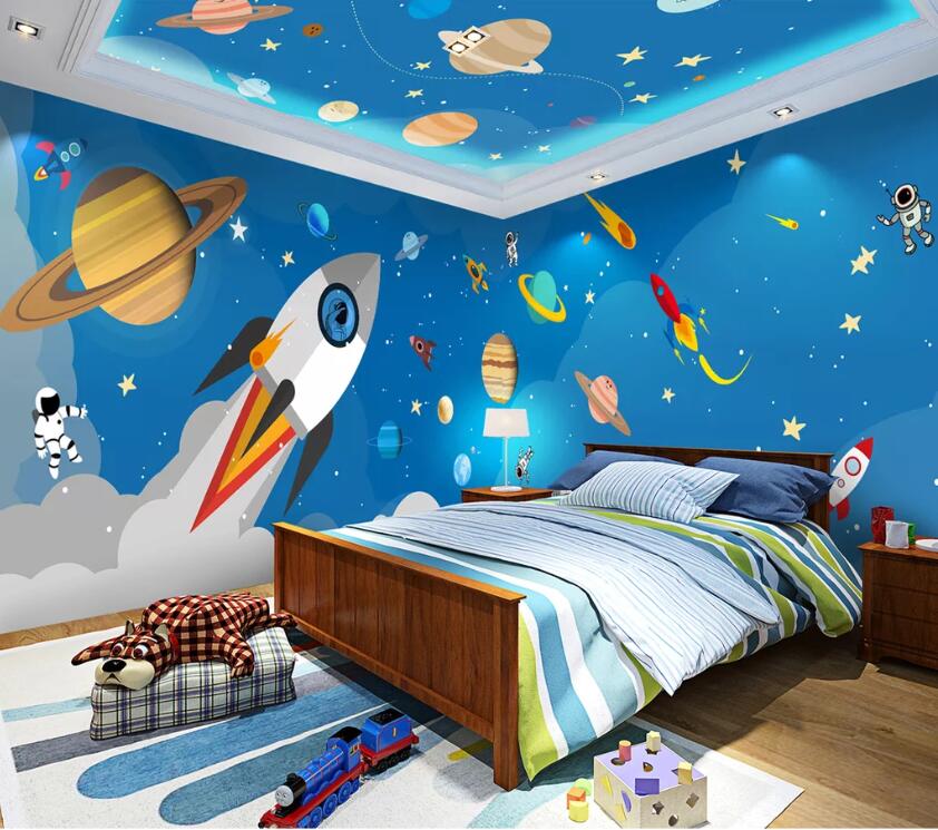 3D Planet Stars WC1686 Wall Murals