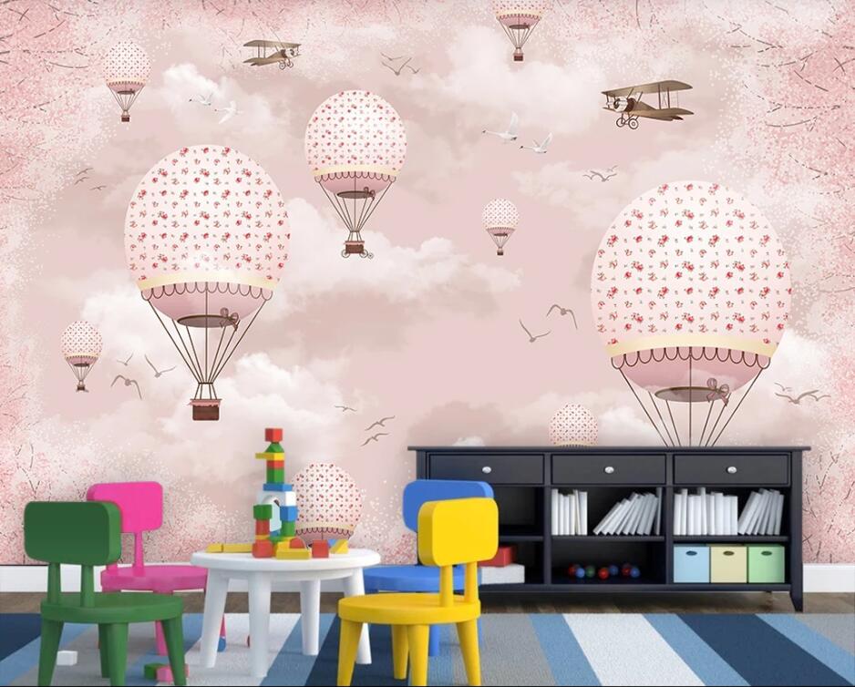 3D Pink Balloon WC04 Wall Murals Wallpaper AJ Wallpaper 2 