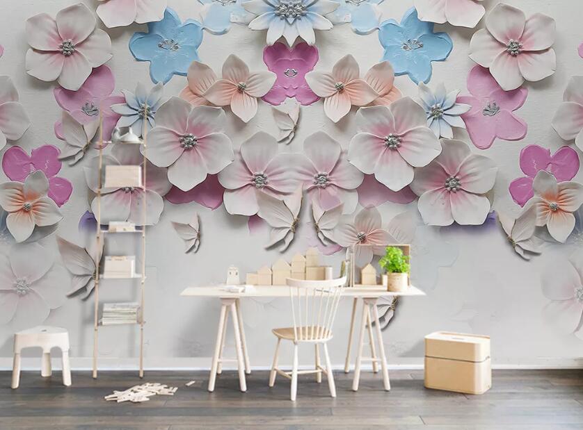 3D Colored Petals WC46 Wall Murals Wallpaper AJ Wallpaper 2 