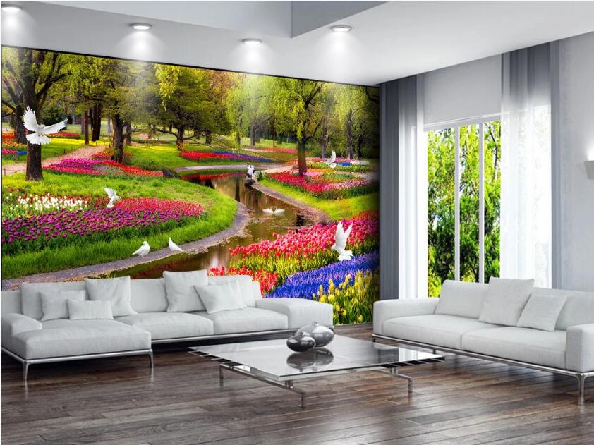 3D Colored Garden WC18 Wall Murals Wallpaper AJ Wallpaper 2 