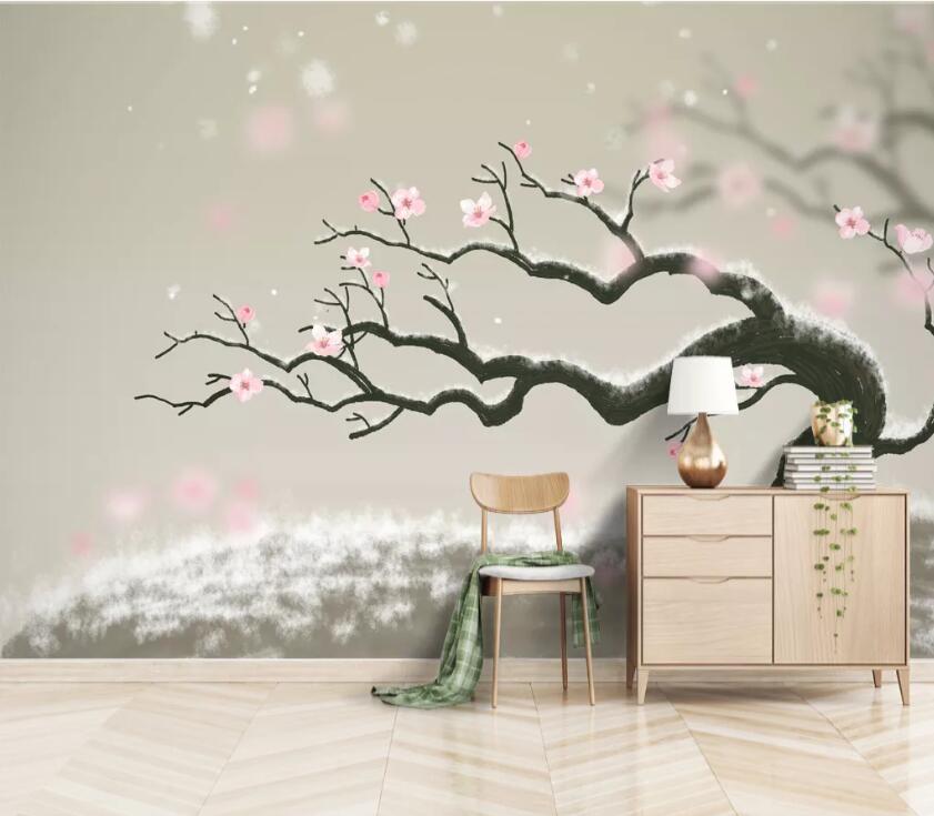 3D Branch Plum WC03 Wall Murals Wallpaper AJ Wallpaper 2 