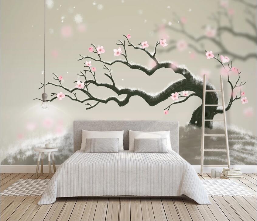 3D Branch Plum WC03 Wall Murals Wallpaper AJ Wallpaper 2 