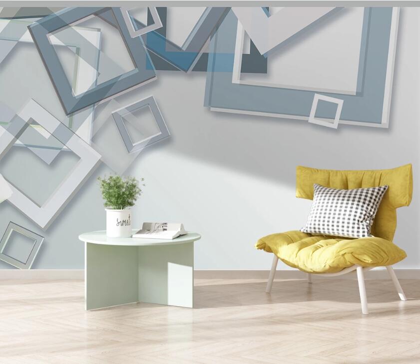 3D Geometric Square WC01 Wall Murals Wallpaper AJ Wallpaper 2 