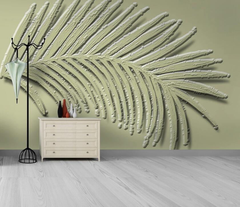 3D Art Green Leaf WC84 Wall Murals Wallpaper AJ Wallpaper 2 