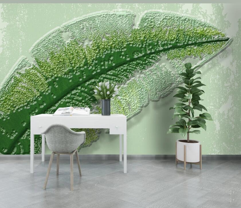 3D Art Green Leaf WC82 Wall Murals Wallpaper AJ Wallpaper 2 