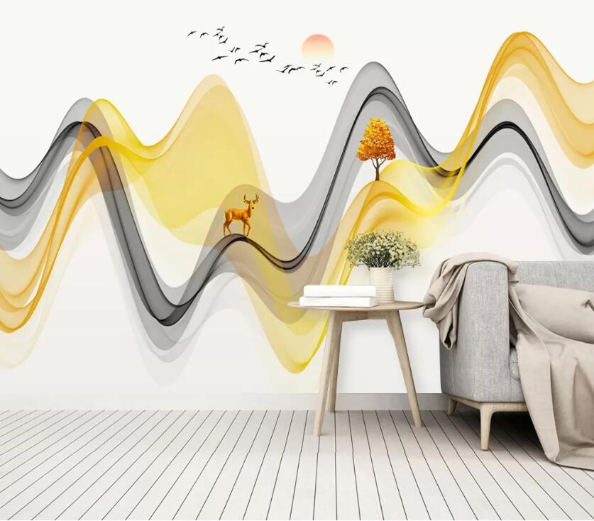 3D Color Wave WC74 Wall Murals Wallpaper AJ Wallpaper 2 