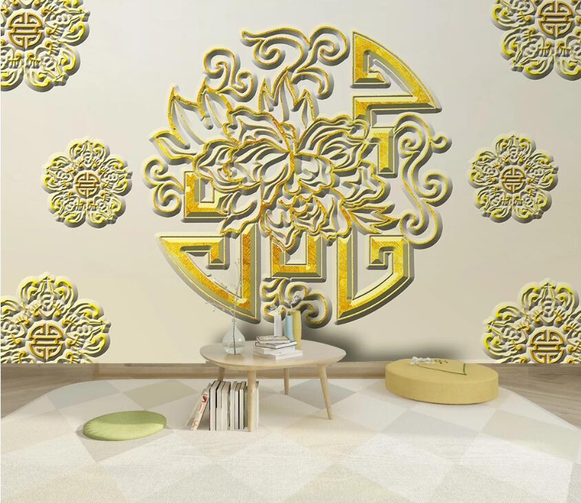 3D Yellow Pattern WC69 Wall Murals Wallpaper AJ Wallpaper 2 