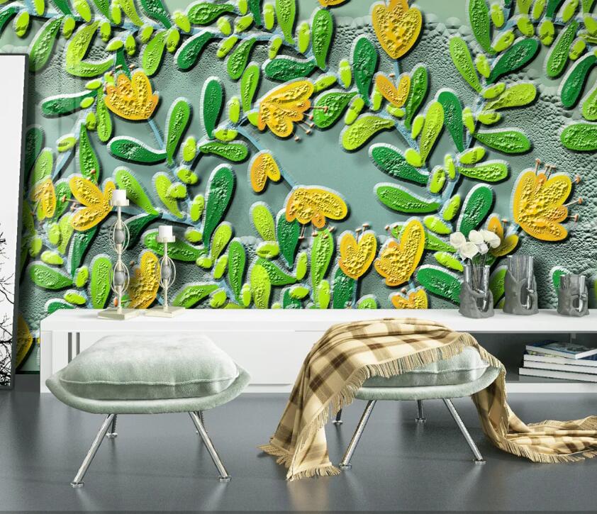 3D Leaves Flowers WC65 Wall Murals Wallpaper AJ Wallpaper 2 