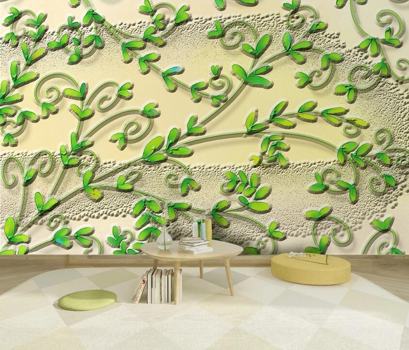 3D Carving Leaves WC63 Wall Murals Wallpaper AJ Wallpaper 2 