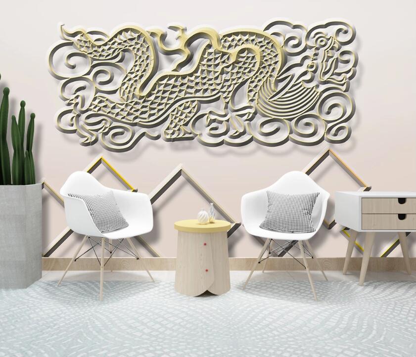 3D Carving Dragon WC28 Wall Murals Wallpaper AJ Wallpaper 2 