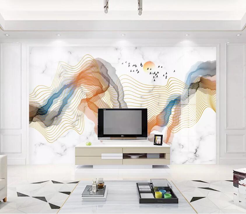 3D Color Wave WC33 Wall Murals Wallpaper AJ Wallpaper 2 