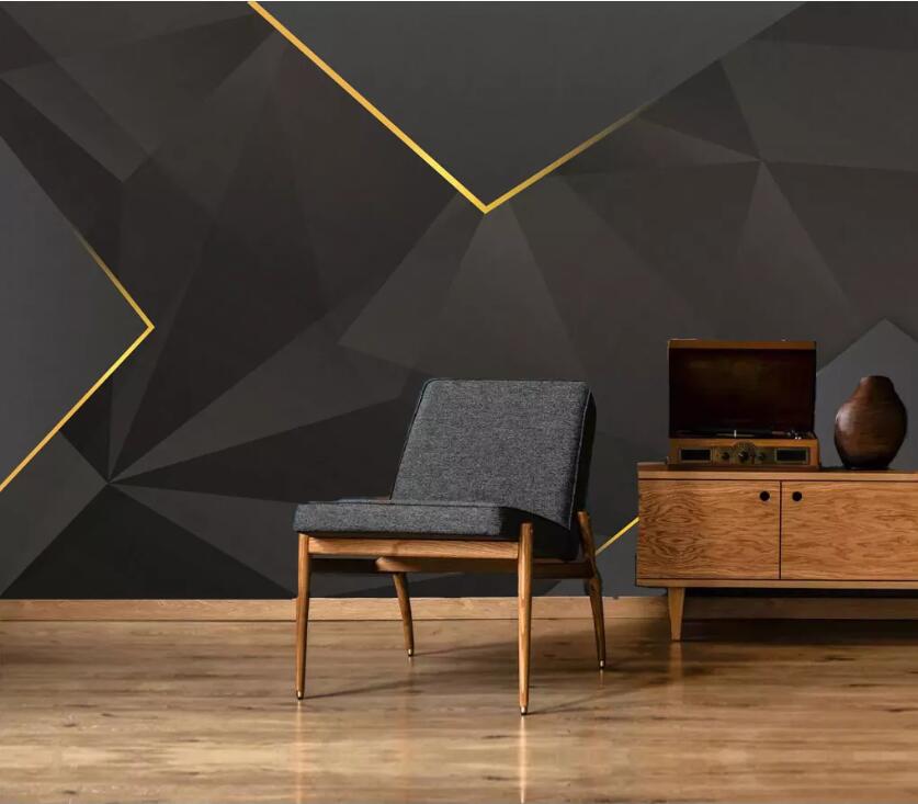 3D Gold Irregular Pattern WC19 Wall Murals Wallpaper AJ Wallpaper 2 