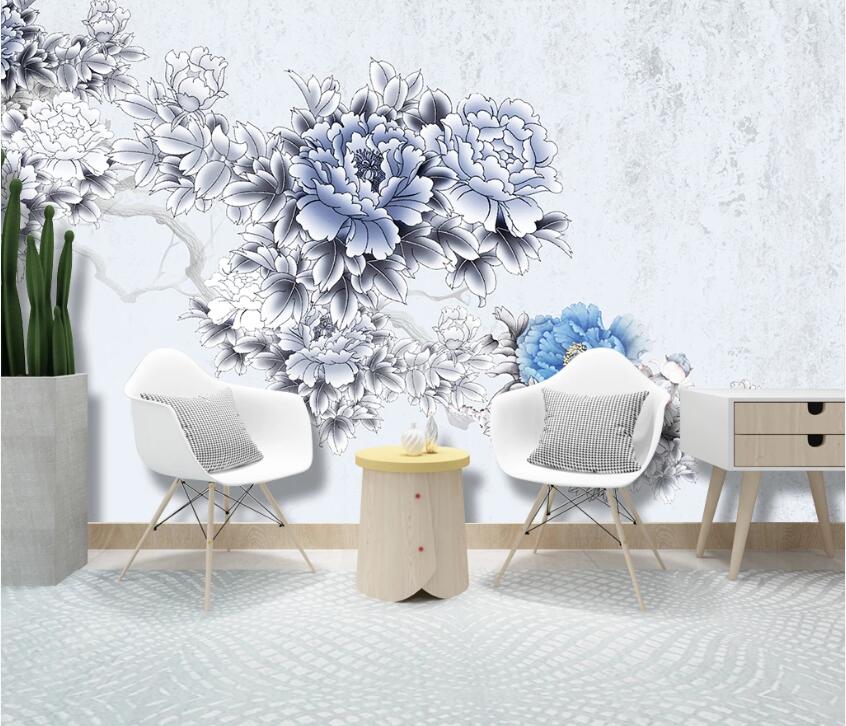3D Flower Leaves WC14 Wall Murals Wallpaper AJ Wallpaper 2 