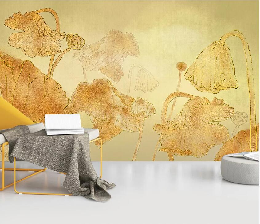 3D Withered Lotus Leaf WC13 Wall Murals Wallpaper AJ Wallpaper 2 