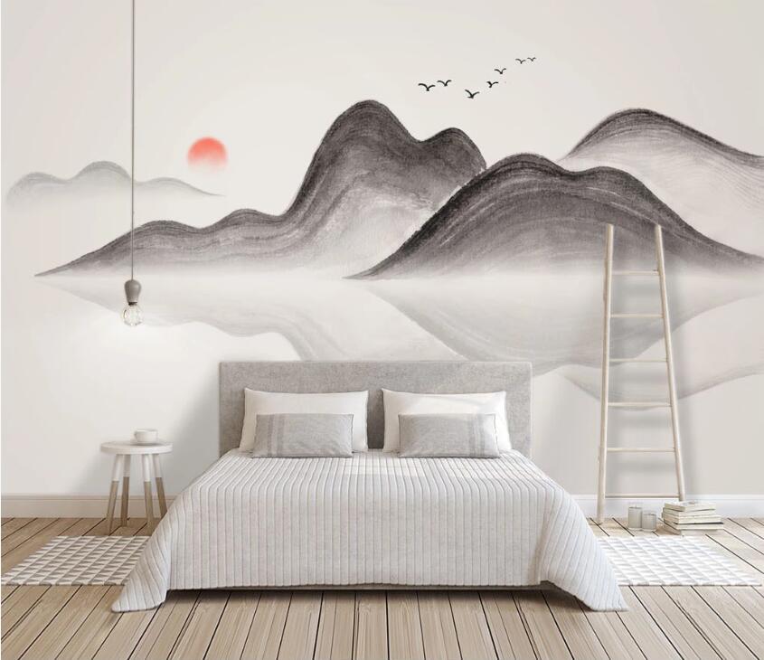 3D Mountain Peak WC54 Wall Murals Wallpaper AJ Wallpaper 2 
