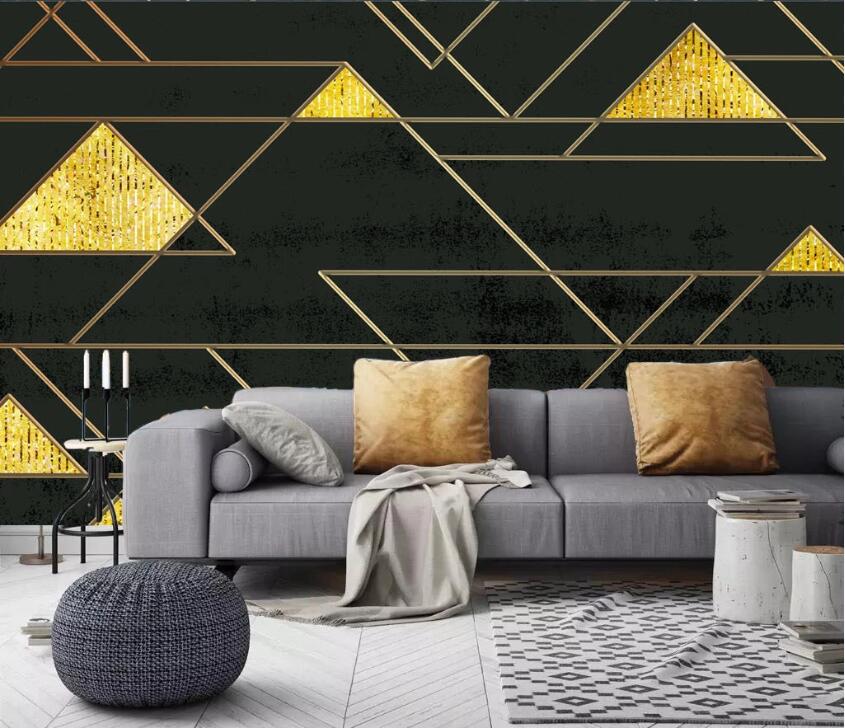 3D Golden Triangle WC23 Wall Murals Wallpaper AJ Wallpaper 2 
