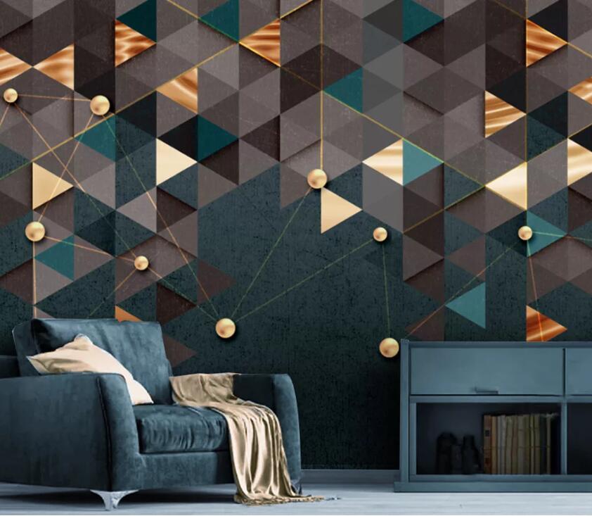 3D Golden Triangle WC20 Wall Murals Wallpaper AJ Wallpaper 2 