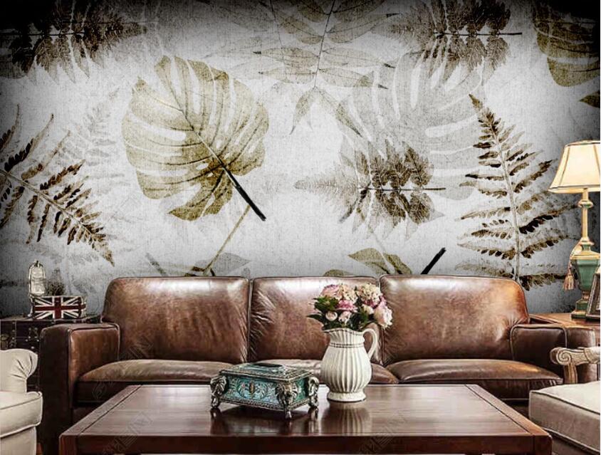 3D Cute Leaves WC18 Wall Murals Wallpaper AJ Wallpaper 2 