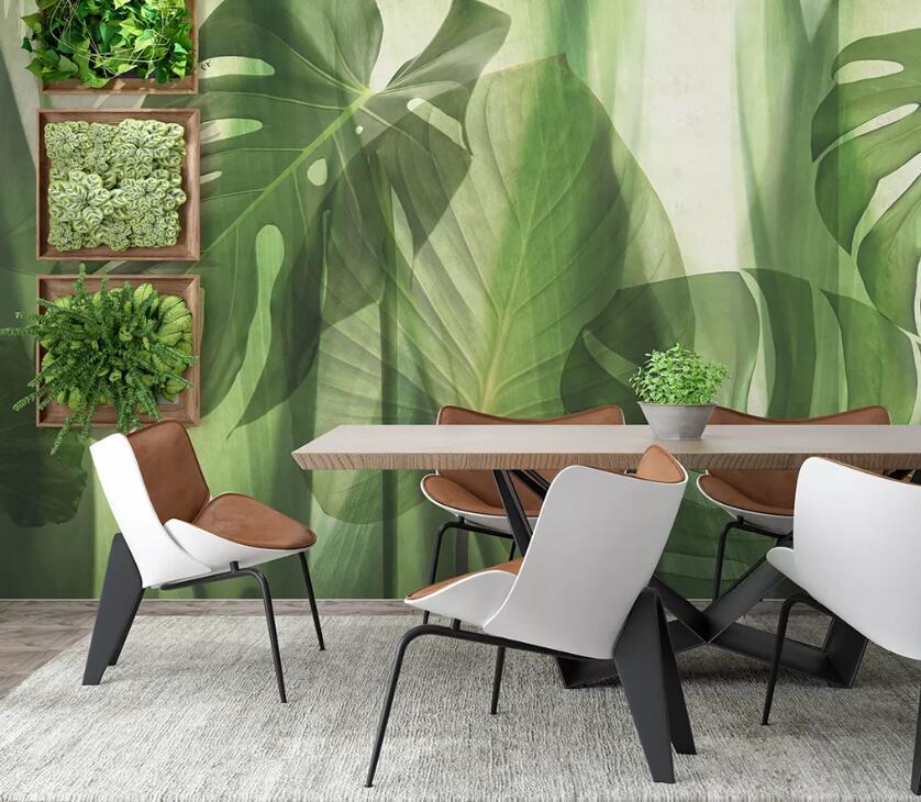 3D Banana Leaf WC04 Wall Murals Wallpaper AJ Wallpaper 2 