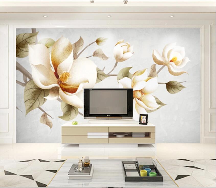 3D White Petals WC91 Wall Murals Wallpaper AJ Wallpaper 2 