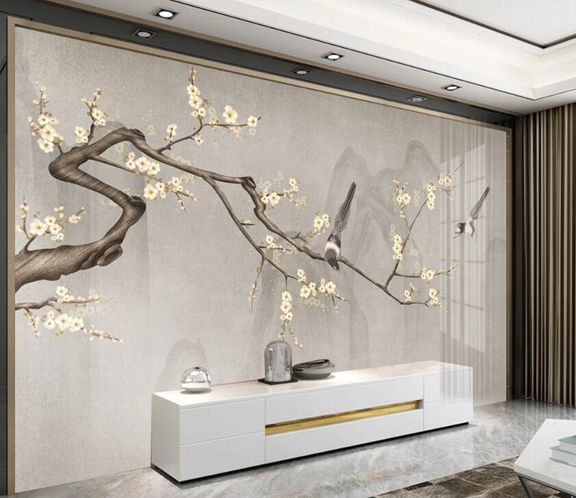 3D Flower Magpie WC79 Wall Murals Wallpaper AJ Wallpaper 2 