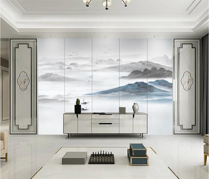 3D Mountain River Painting WC74 Wall Murals Wallpaper AJ Wallpaper 2 