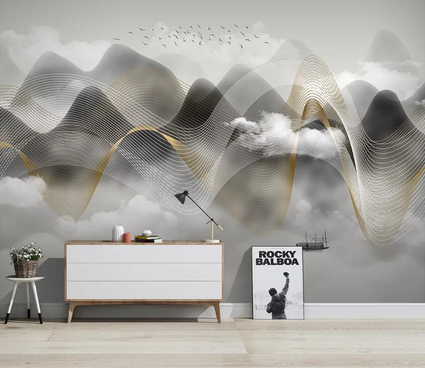 3D Color Wave WC65 Wall Murals Wallpaper AJ Wallpaper 2 