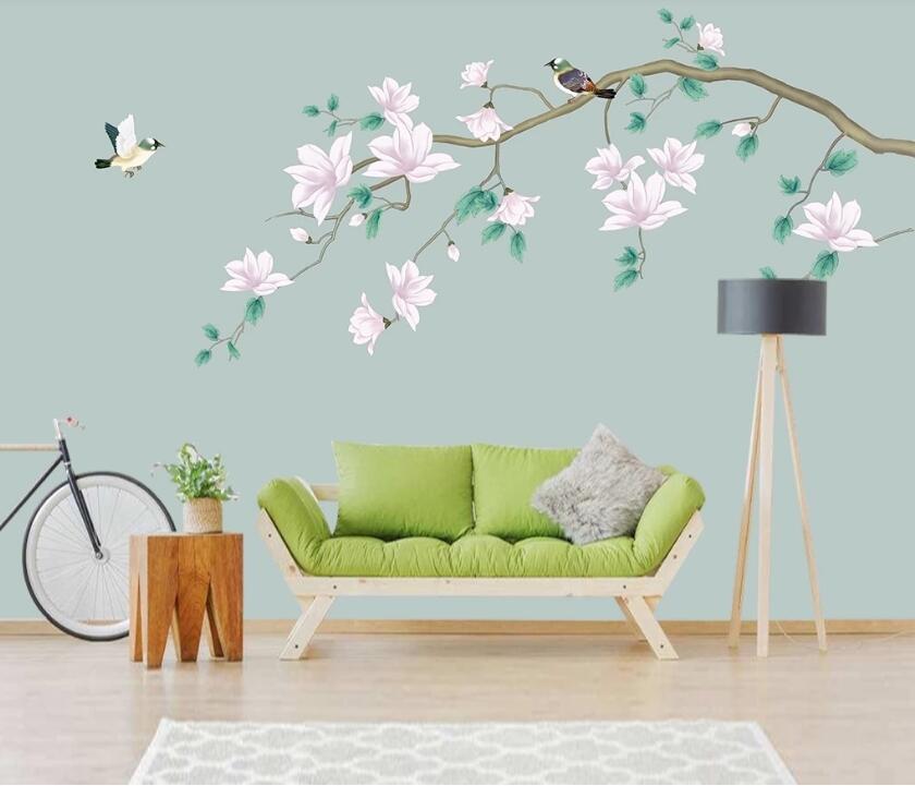 3D Bird Flower WC59 Wall Murals Wallpaper AJ Wallpaper 2 