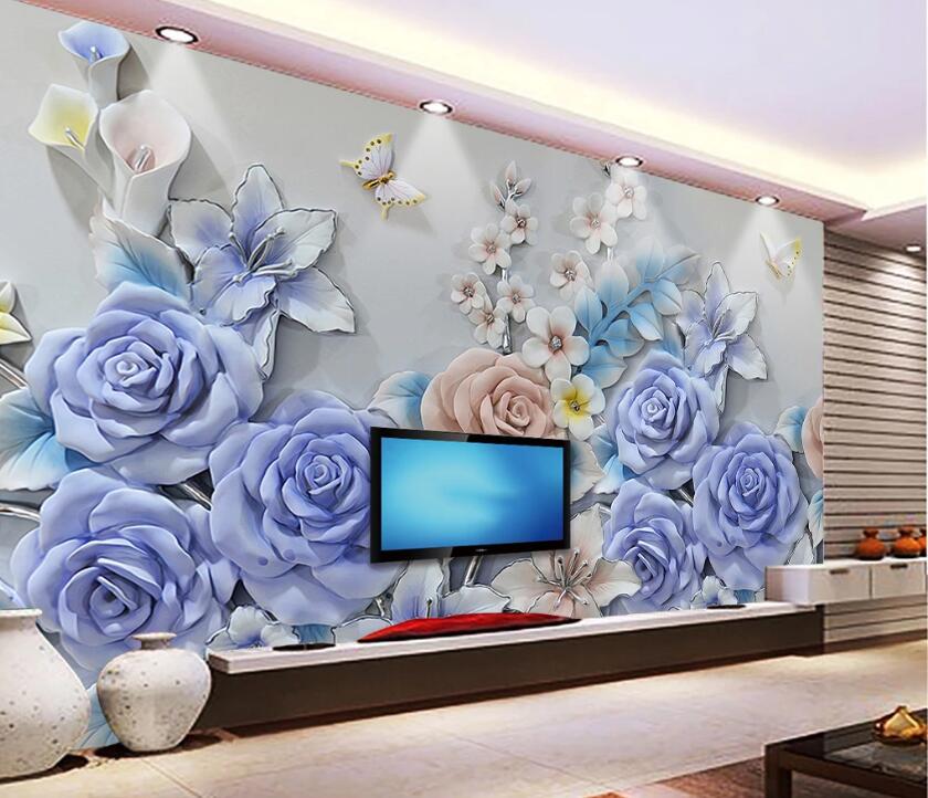 3D Purple Rose WC79 Wall Murals Wallpaper AJ Wallpaper 2 