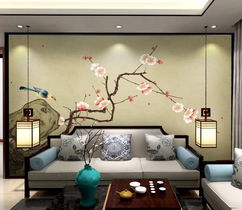 3D Twig Magpie WC67 Wall Murals Wallpaper AJ Wallpaper 2 