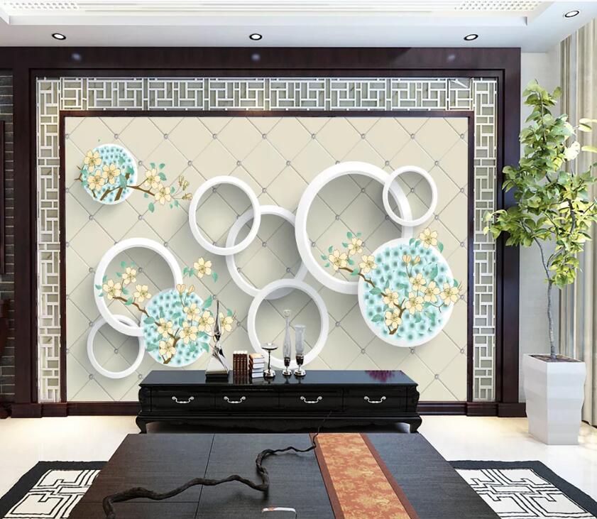 3D White Circle WC47 Wall Murals Wallpaper AJ Wallpaper 2 