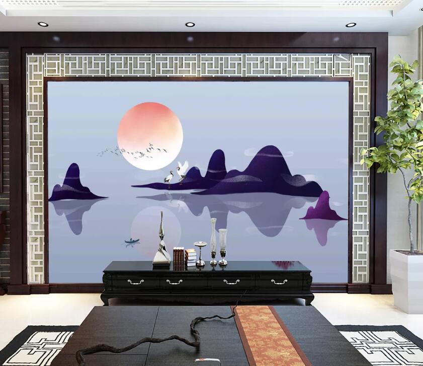3D Mountain River WC14 Wall Murals Wallpaper AJ Wallpaper 2 
