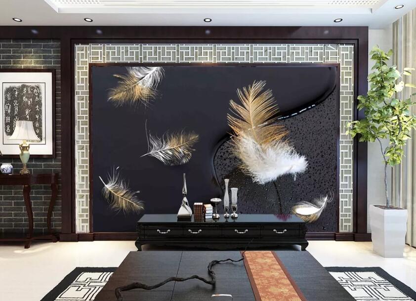 3D Feather WC97 Wall Murals Wallpaper AJ Wallpaper 2 