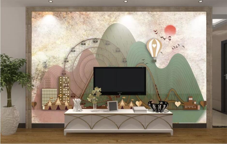 3D Green Valley WC69 Wall Murals Wallpaper AJ Wallpaper 2 