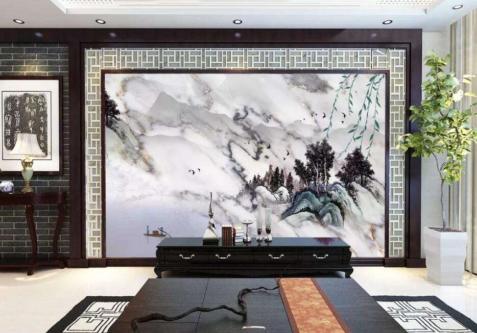 3D Misty Valley WC61 Wall Murals Wallpaper AJ Wallpaper 2 