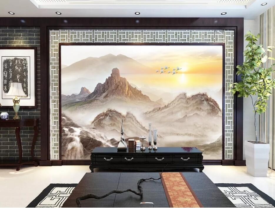 3D Misty Valley WC60 Wall Murals Wallpaper AJ Wallpaper 2 