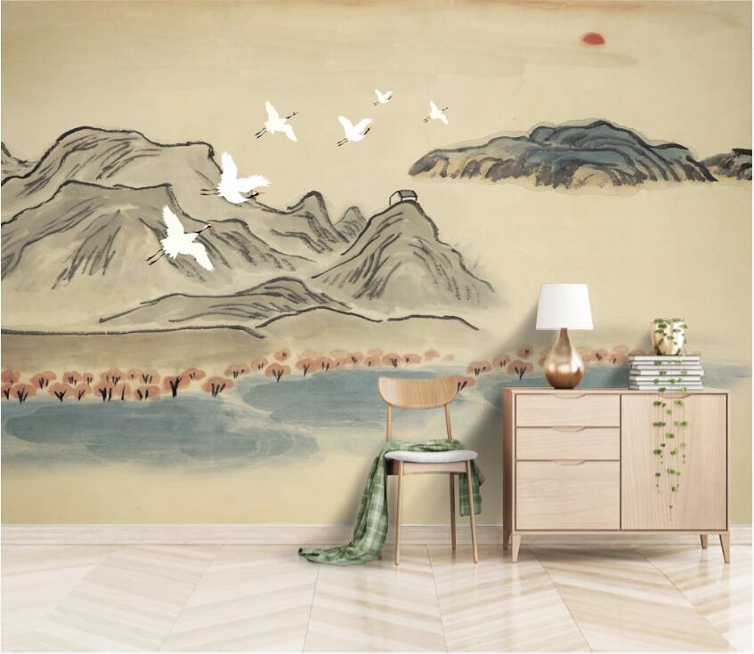 3D Sketch Valley WC40 Wall Murals Wallpaper AJ Wallpaper 2 