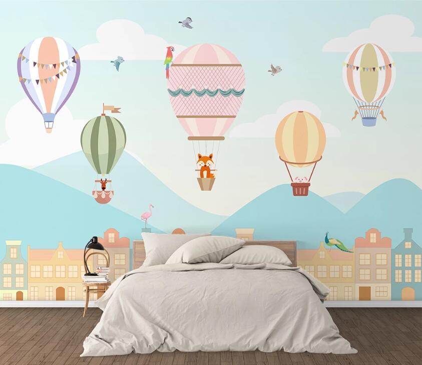 3D Balloon Town WC39 Wall Murals Wallpaper AJ Wallpaper 2 