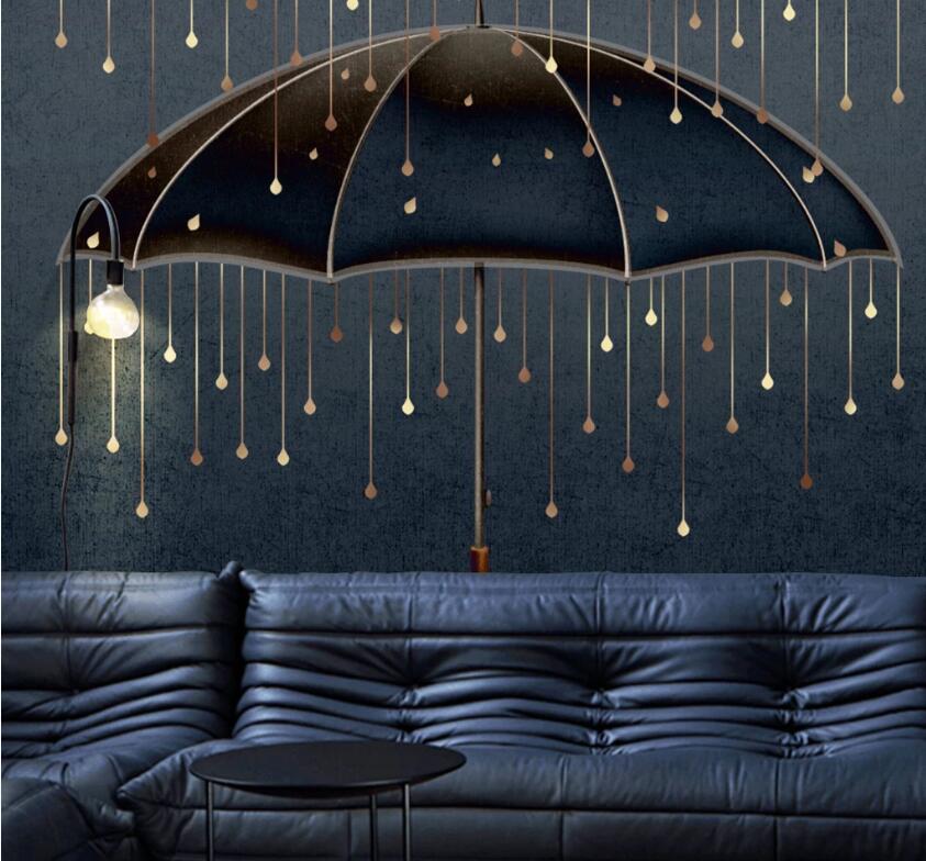 3D Golden Umbrella WC32 Wall Murals Wallpaper AJ Wallpaper 2 