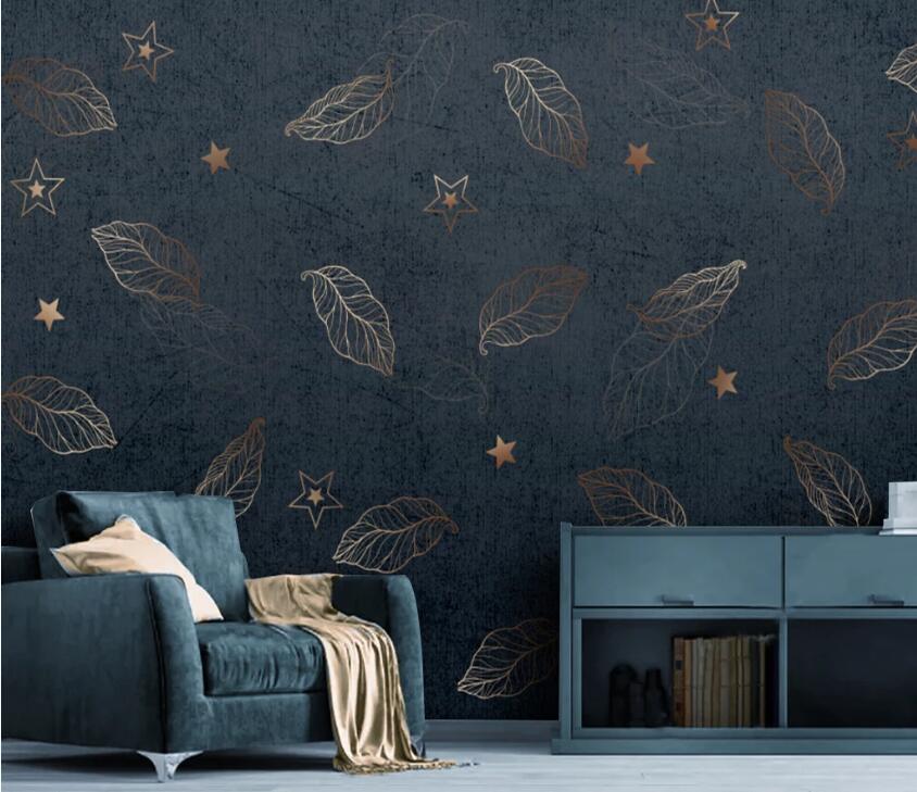 3D Leaf Star Pattern WC2680 Wall Murals