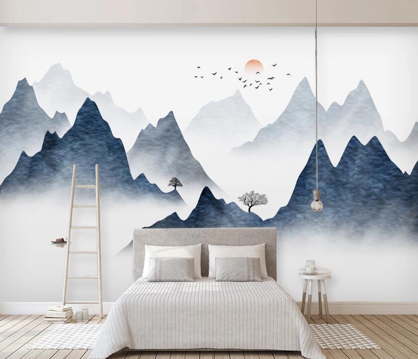 3D Misty Mountain Forest WC67 Wall Murals Wallpaper AJ Wallpaper 2 